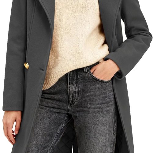 Women's Double-Breasted Casual Classic Fall Winter Long Peacoat